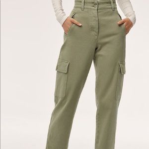 Aritzia Wilfred Modern Cargo Pant Silent Storm Green